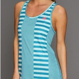ADIDAS BOYFRIEND STRIPE TANK TOP ATHLETIC YOGA FITNESS GYM GUC